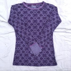 Purple Thermal Waffle Knit Shirt